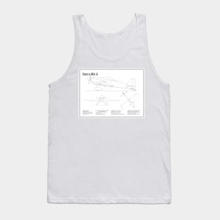 Van’s RV-3 - Airplane Blueprint - BD Tank Top